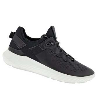 Men's Ecco Ath-1fm Sneakers Black / White | Canada 598DFM